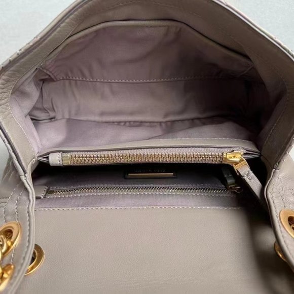 Tory Burch Soft Fleming Gray Shoulder Bag - Picture 4 of 8